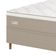 Cama Box Casal Umaflex Milão com Revestimento em Malha + Colchão com Euro Pillow e Molas Ensacadas Bege e Branco