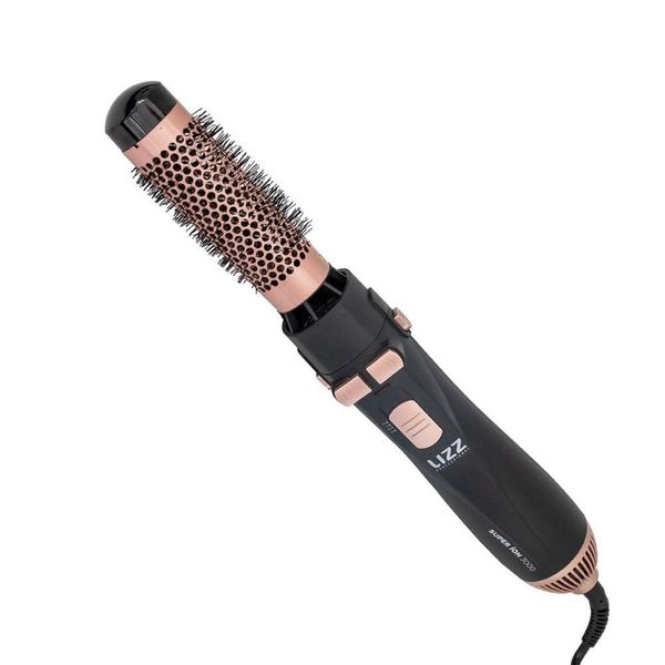 Escova Rotativa Secadora Lizz Super Ion 3000 com Função 5 em 1 e Sistema de Rotação Preto/Rose / 220V