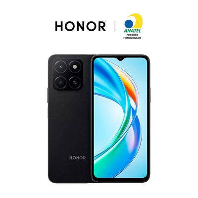 Smartphone HONOR X5B 4G Plus 256GB Preto, 4+4GB RAM Turbo, Processador MediaTek Helio G36, Câmera Traseira Dupla de até 50MP e Tela de 6,56 Preto