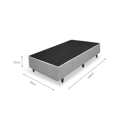 Base Box para Colchão de Solteiro MGA Itaflex Universal 25x88x188cm - Cinza Grafite
