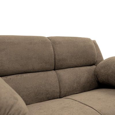 Sofá de 3 e 2 Lugares Cama inBox Paris com 202cm e 152cm de Larguras e Revestidos em Bouclé Marrom