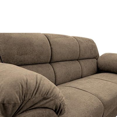 Sofá de 3 e 2 Lugares Cama inBox Paris com 202cm e 152cm de Larguras e Revestidos em Bouclé Marrom