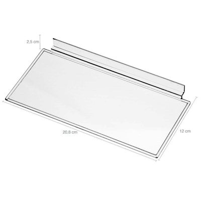 Kit 10 Expositores de Calçados Infantis para Painel Canaletado Transparente Mostruário para Lojas