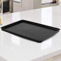 Kit 12 Bandejas Plásticas Servir Coza 32x23cm Preto Restaurante A4 Fast Food Lanchonete Bar