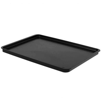 Kit 24 Bandejas Plásticas Servir Coza 32x23cm Preto Restaurante Casual Escritório Loja