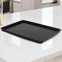 Kit 12 Bandejas Plásticas para Servir 32x23cm Preto Restaurante A4 Fast Food Coza