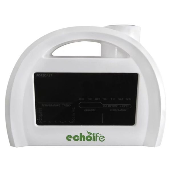 Relogio Despertador Echolife com Estacao Meteorologica Weather Hidrometro LED Branco AC040