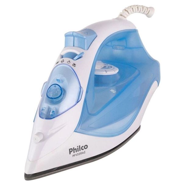 Ferro de Passar Philco Super Vapor Concentrado Base Ceramica 1200w Azul 110V PFV320AZ