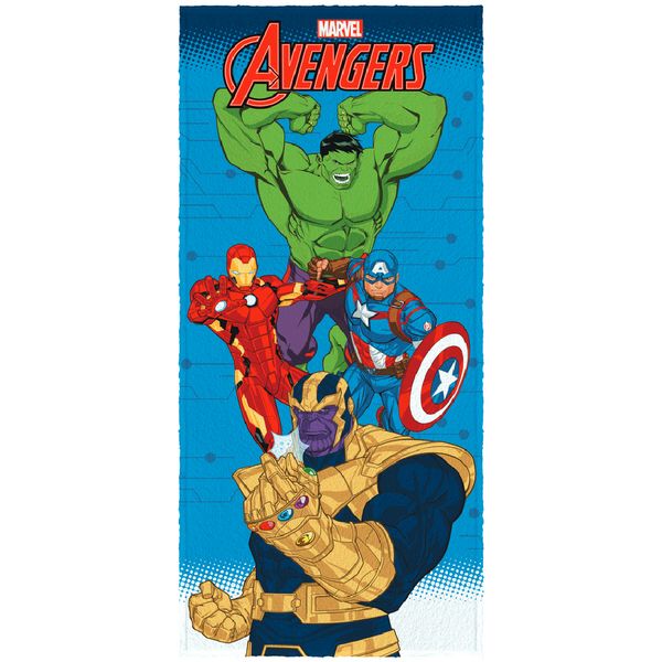 Toalha de Banho Lepper Aveludada Estampada Avengers 0,60 x 1,20m 6180801