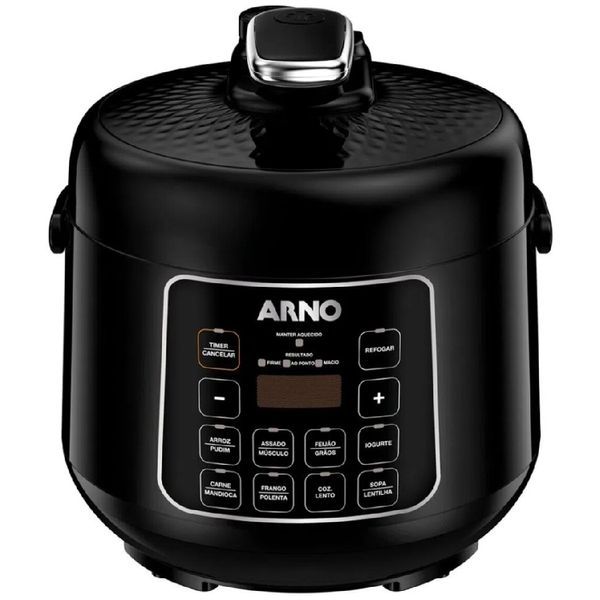 Panela de Pressao Eletrica Arno Digital Compacta Preto 2,5L 220V PP25