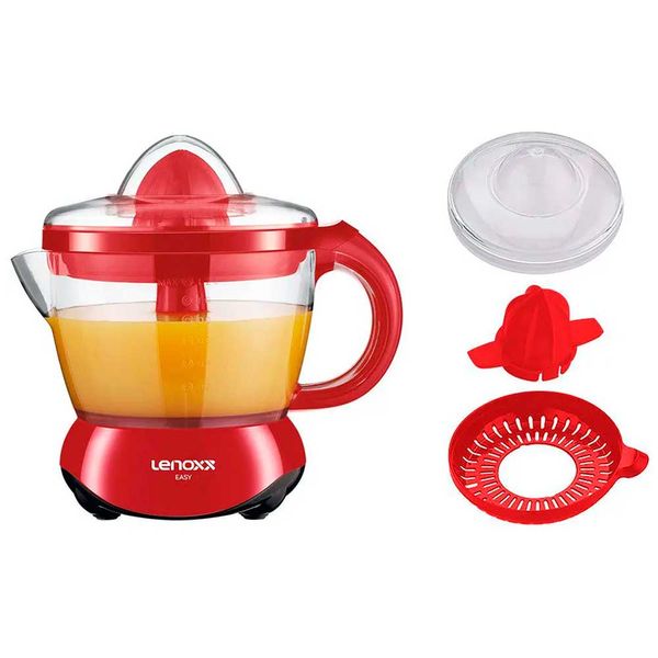 Espremedor de Frutas Lenoxx Easy 30W Vermelho 1,2L 110V PEF503