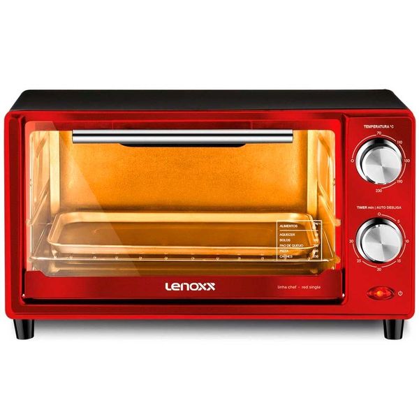Forno Eletrico Lenoxx Red Single Vermelho 9L 220V PFO307