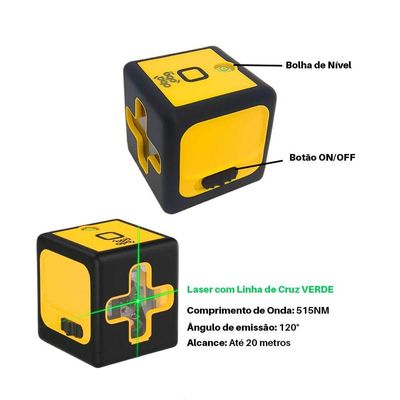 Nivel A Lazer 20m 2 Linhas Auto Nivelamento Bip Sonoro