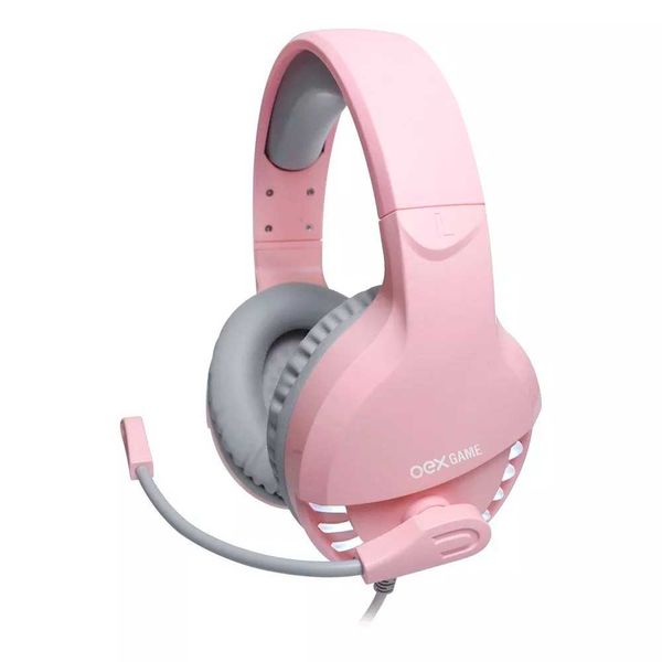 Headset Oex Gamer 7.1 Pink Fox Rosa HS414