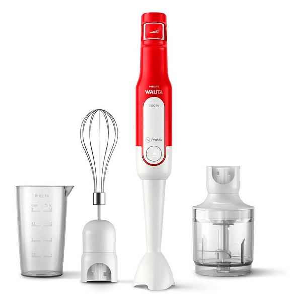Mixer Philips Walita Promix Daily 3 em 1 400W Branco/Vermelho 220V RI2622/40