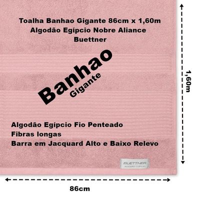 Toalha Banhão Gigante Buettner Algodão Egípcio Nobre 86cmx160m Aliance Dusty Rose