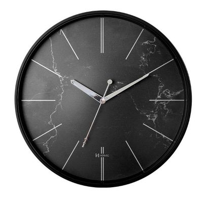 Relógio Parede Herweg Vidro 34,6 Cm Preto Fosco 6869 Preto - Preto