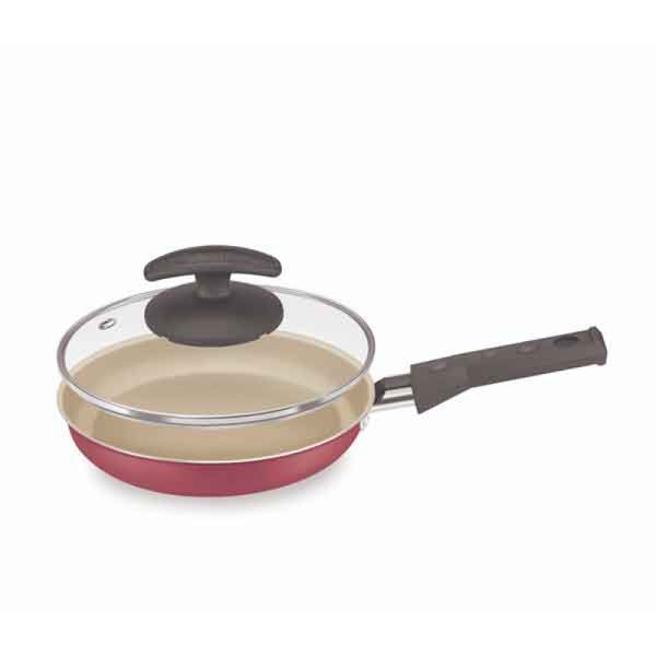Frigideira Fortaleza Burger com Tampa Cereja 16cm 500ml 884016