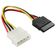 Cabo De Força Sata 15 Pinos Para Fonte Atx Molex 10Cm