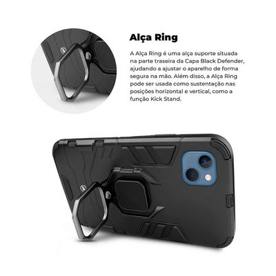 Capa para iPhone 13 Mini - Defender Black - Gshield