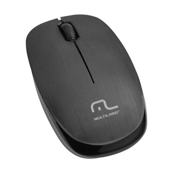 Mouse Multilaser Wireless 2.4 Ghz 1200 Dpi USB Preto MO251