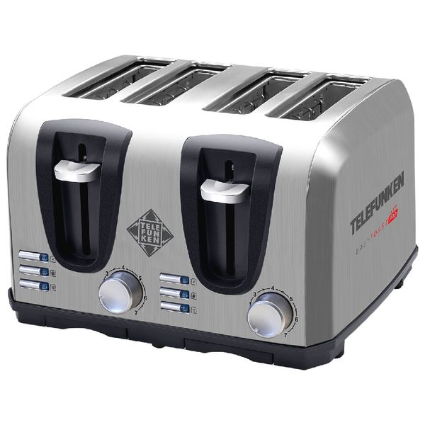 Torradeira Eletrica Telefunken Easytoast Pro 4 Fatias 1450w Prata 110V TFEASYTOASTPRO