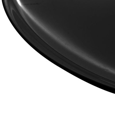 Prato de Vidro Opalino 32cm Lyor Black Friends Time Pizza Luminarc Preto Avulso
