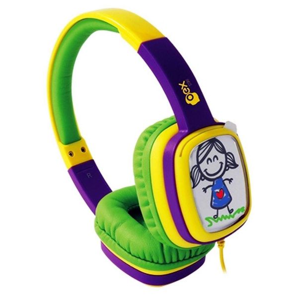 Headphone Infantil Oex Cartoon 15mW Verde e Roxo HP302 - 485938