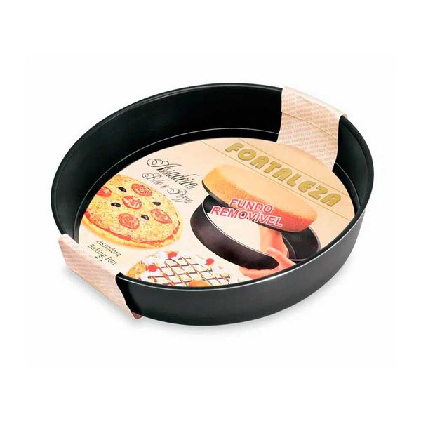 Assadeira Fortaleza Redonda Fundo Removivel 30cm Black 501130