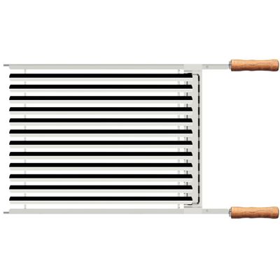 Grelha Tramontina Churrasco Grelhados Legumes 50x41cm Aço Inox Cabo de Madeira