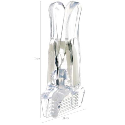 Kit 100 Presilhas de Roupas para Cabides Loja Prendedores Reforçadas Transparente Cinquetti