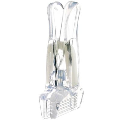 Kit 100 Presilhas de Roupas para Cabides Loja Prendedores Reforçadas Transparente Cinquetti