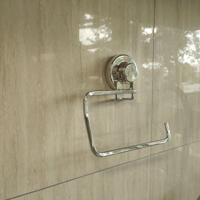 Porta Toalha de Rosto Toalheiro de Lavabo com Ventosa Faciliti Cromado Schmitt