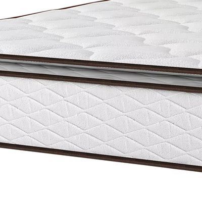 Cama Box de Casal Umaflex New Itália Molas Ensacadas e Pillow Top D26 Branco com Marrom