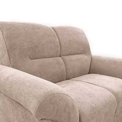 Sofá de 3 e 2 Lugares Cama inBox Mourato com 187cm e 140cm de Larguras e Revestidos em Bouclé Bege Claro