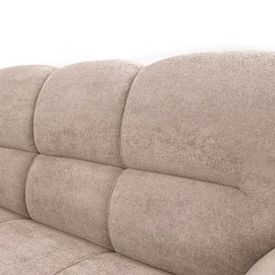 Sofá de 3 e 2 Lugares Cama inBox Mourato com 187cm e 140cm de Larguras e Revestidos em Bouclé Bege Claro