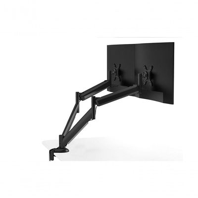 Suporte De Mesa Para Monitor Até 24 Articulado Duplo Com Regulagem Contínua De Altura Octoo Clipway-m2 Preto