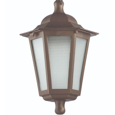 Luminária de Teto Pendente Marrom Colonial com Lente Fosca Polipropileno Dital Linha Grega