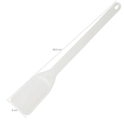Espátula Plástica Reta Industrial Estreita Branca Cinquetti Restaurante 49,5cm