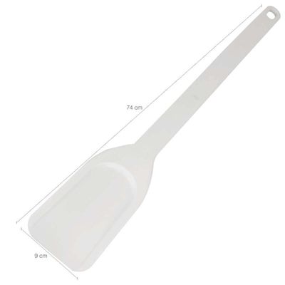 3 Espátulas Restaurante Pás Plásticas Brancas Industrial Larga 74cm Caldeirão Cozinha Cinquetti