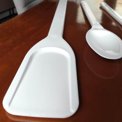 3 Espátulas Restaurante Pás Plásticas Brancas Industrial Larga 74cm Caldeirão Cozinha Cinquetti