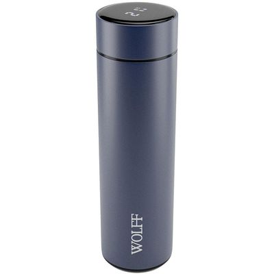 Garrafa Térmica Wolff com Termômetro Led Azul - 500ml Azul