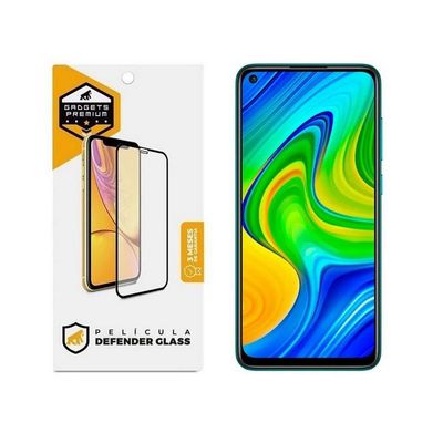 Película Defender Glass + Câmera + Nano Traseira + Capa Dual Shock X Para Redmi Note 9 - Gshield