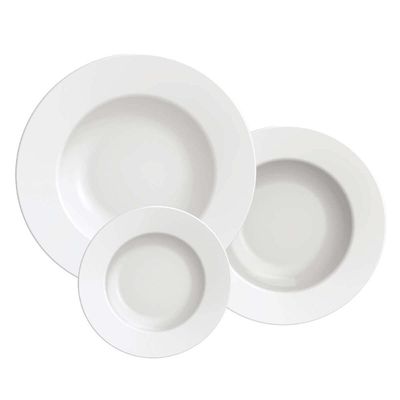 Jogo de Pratos Tramontina Porcelana 12 Peças Maria Augusta Sobremesa Raso Fundo