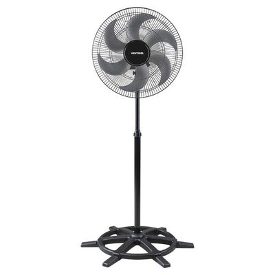 Ventilador Osc De Coluna Steel 50cm 6 Pás - Bivolt Preto-prata