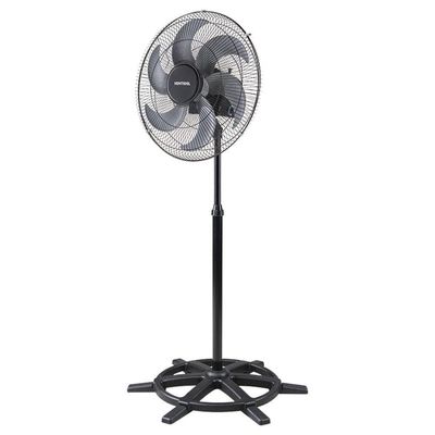 Ventilador Osc De Coluna Steel 50cm 6 Pás - Bivolt Preto-prata
