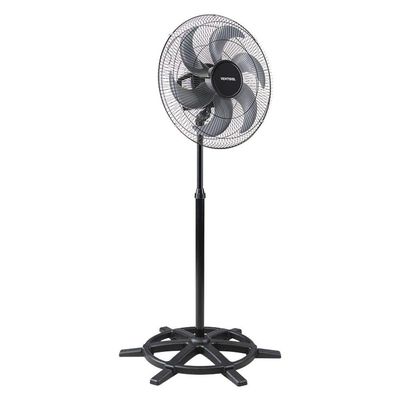 Ventilador Osc De Coluna Steel 50cm 6 Pás - Bivolt Preto-prata