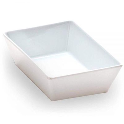 Kit 6 Travessas Brancas 4L Melamina Profissional Haus Concept Restaurante Buffet