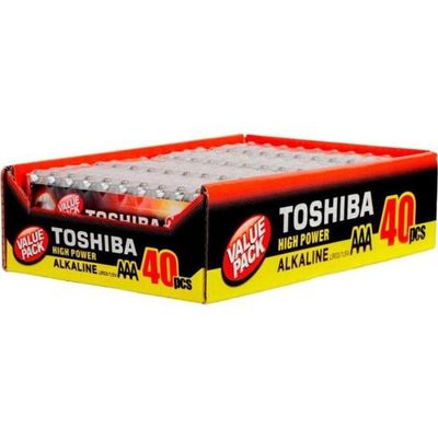 Pilha Alcalina Aaa 1,5v Lr03gcp (c/40 Pilhas) Toshiba