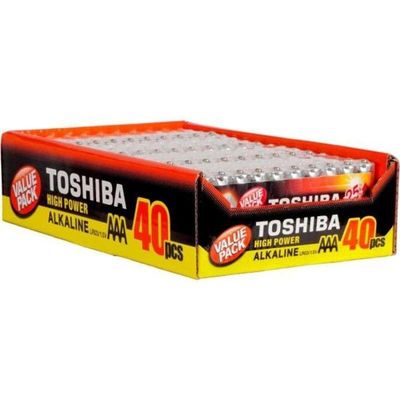 Pilha Alcalina Aaa 1,5v Lr03gcp (c/40 Pilhas) Toshiba